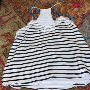 Cami NYC stripped silk top